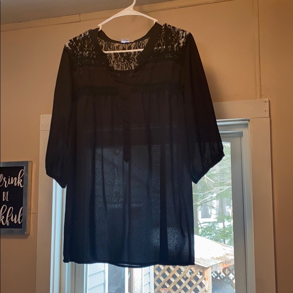 Sheer and lace top
